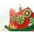 Cutiuta Muzicala Decorata de Craciun,ponei rosu  , din lemn , 18cm x 25 cm