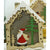 Decoratiune luminoasa, model de Casa cu Mos Craciun, maro, lungime: 18 cm, latime: 21 cm, inaltime: 5 cm, lemn, interior/exterior