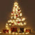 Panglică LED de Crăciun Aurie, lungime 20 m, 200 LED-uri, Baterii, Alb cald